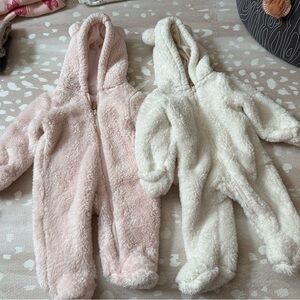 Carter's Bunting Snow Suits Pink and Cream